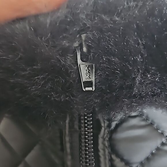 Aldo Women's Laralima Tall Quilted Lace-Up Faux Fur Trim Waterproof Boots 6 Blac - Picture 11 of 16